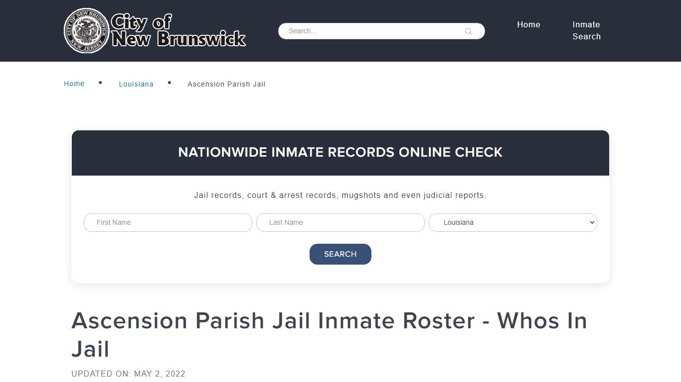 Ascension Parish Jail Inmate Roster - Whos In Jail